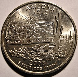 2008 P Quarter Dollar - Arizona State