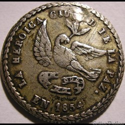 1854 La Paz - Medal Belzu