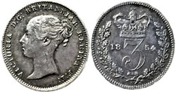 Victoria - 3 Pence 1854 - Kingdom of Great Britain