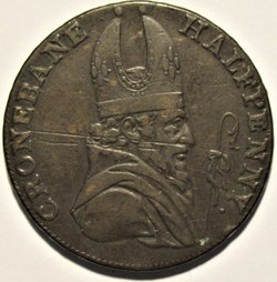 1789 HalfPenny Cronebane, St. Patrick - Wicklow