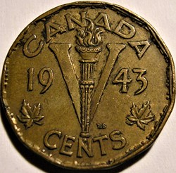 George VI - 5 Cents 1943 Victory (ex.2)