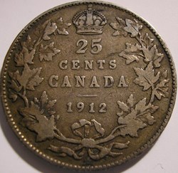 George V - 25 Cents 1912