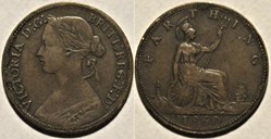 Victoria - One Farthing 1860 - Kingdom of Great Britain (var.)