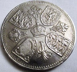 Elizabeth II - Five Shillings, 1953 Coronation - UK (ex.2)