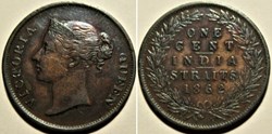 Victoria - One Cent 1862 - India, Straits Settlements (ex.2)