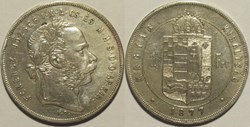 Franz Joseph I - 1 Forint 1877 Kremnica - Kingdom of Hungary