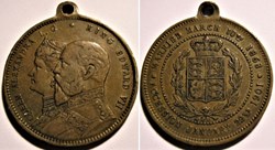 Edward VII & Alexandra - Wedding 1863 and Accession 1901, Medalet - UK