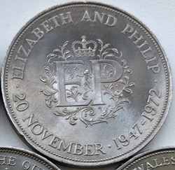 Elizabeth II - 25 New Pence 1947-1972 Silver Wedding - UK