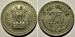 India - 25 Paise 1973 Bombay / Mumbai