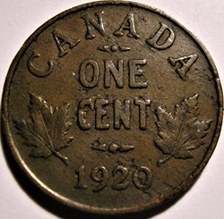 George V - 1 Cent 1920 - Multiple errors