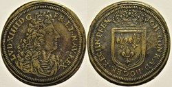 Louis XIV - c.1705, Rechenpfennig par J. C. Höger
