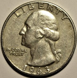 1963 Quarter Dollar - Error