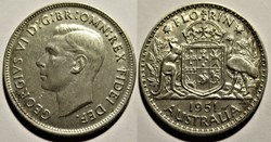 George VI - One Florin 1951 Melbourne - Australia