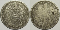 Pius VI, Pope - 1/2 Scudo 1778 Roma, Papal States