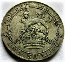 George V - One Shilling 1920 - Great Britain (ex.2)