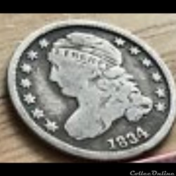 1834 Dime - 10 Cents