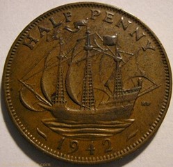 George VI - Half Penny 1942 - UK