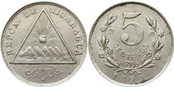 Nicaragua - 5 Centavos 1899