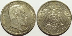 Wilhelm II - 3 Mark 1910 Kingdom of Württemberg