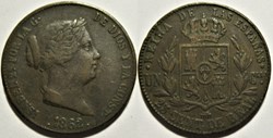 1862 Segovia - 25 Centimos - Isabel II España