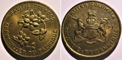 British Columbia 1871 - Provincial Arms and Flowers 1965-68, Shell Oil Token
