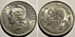 Argentina - 20 Centavos 1909