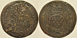 c.1710, Louis XIV - Rechenpfennig par Johann Weidinger