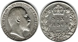 Edward VII - 6 Pence 1910 - United Kingdom