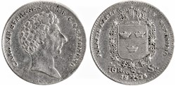 Sweden - Karl XIV Johan - 1⁄16 Riksdaler Specie 1835