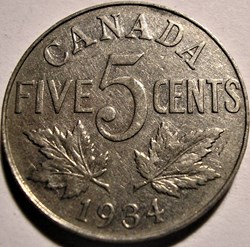 George V - 5 Cents 1934