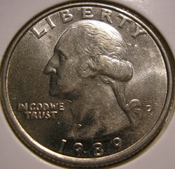 1989 Denver Quarter Dollar