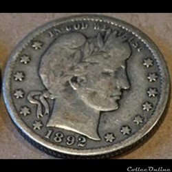 1892 New Orleans Quarter $