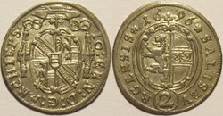 Johann Ernst von Thun - 2 Kreuzer 1696 - Bishopric of Salzburg