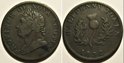 George IV - HalfPenny Token 1832 - Nova Scotia (ex.4)