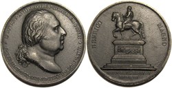 Louis XVIII - 1817, Médaille de la statue équestre d'Henri IV à Paris