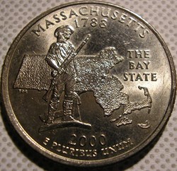2000 P Quarter Dollar - Massachusetts State