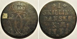 Christian VII of Norway - 1 Skilling Danske 1771