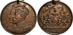 George V & Mary - 1911 Coronation Token, The Empire Rejoices - UK