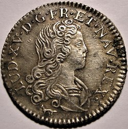 1720 Louis XV - Petit Louis / Livre d'argent de la Compagnie des Indes