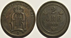 Sweden - Oscar II - 2 Öre 1899
