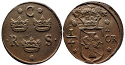 Sweden, Christina - 1/4 Öre 1634