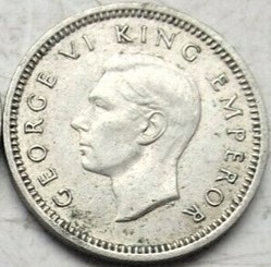 George VI - 3 Pence 1939 - New Zealand