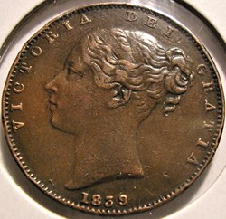 Victoria - One Farthing 1839 - Kingdom of Great Britain