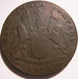 King George III - 20 Cash 1803 Madras Presidency (ex.3)