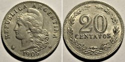 Argentina - 20 Centavos 1905