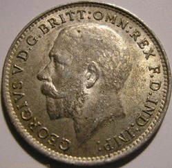 George V - 3 Pence 1919 - United Kingdom (ex.1)