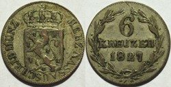Wilhelm - 6 Kreuzer 1827 - Duchy of Nassau