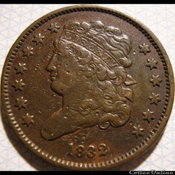 1832 Classic Head Half Cent