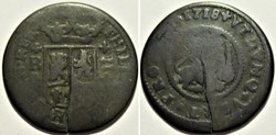 1718 Barcelona, 2 Maravedis - Felipe V - Die break coin