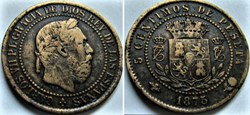 1875 - 5 Centimos - Carlos VII de España (Pretendiente Carlista)